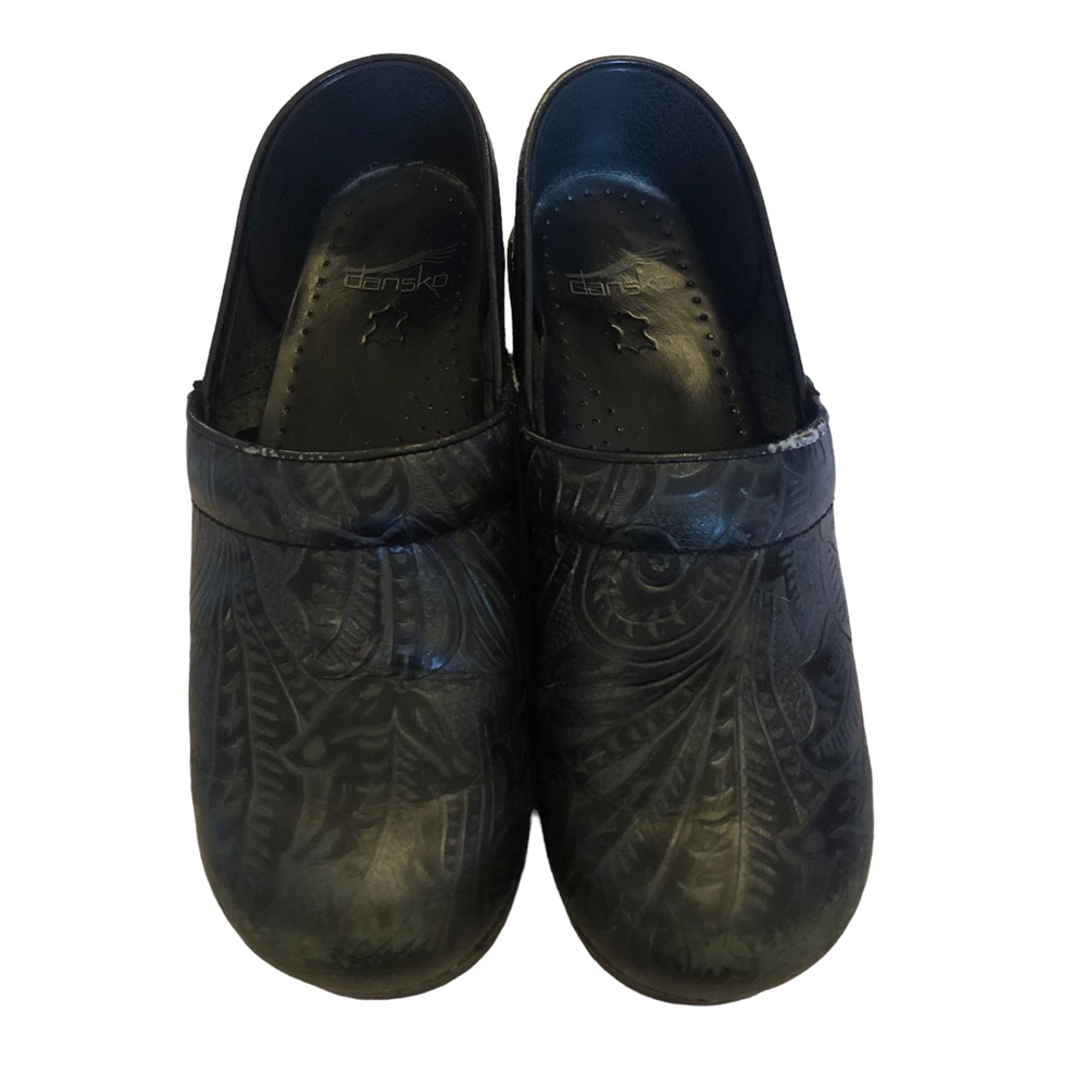 Dansko Black Leather Embossed Shoes size 39 (8.5) - Picture 8 of 10